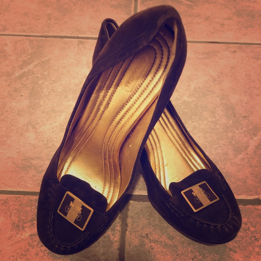 Coach suede heels